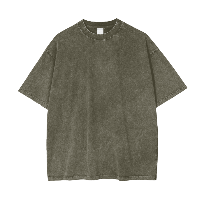 Streetwear Unisex Oversized Snow Wash T-Shirt
