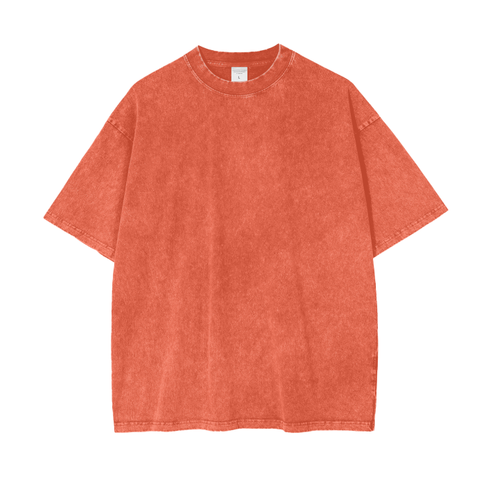 Streetwear Unisex Oversized Snow Wash T-Shirt