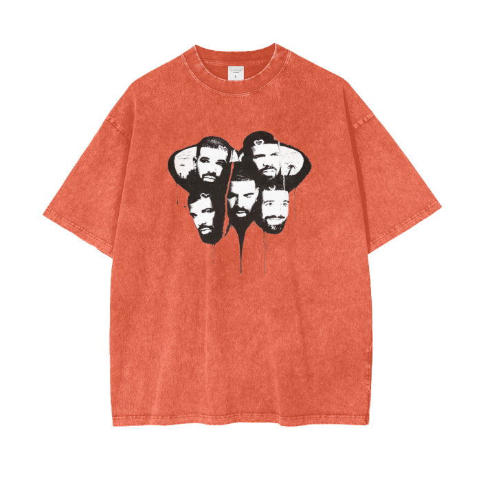 Streetwear Unisex Oversized Snow Wash T-Shirt