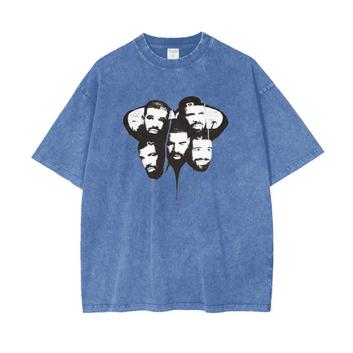 Streetwear Unisex Oversized Snow Wash T-Shirt