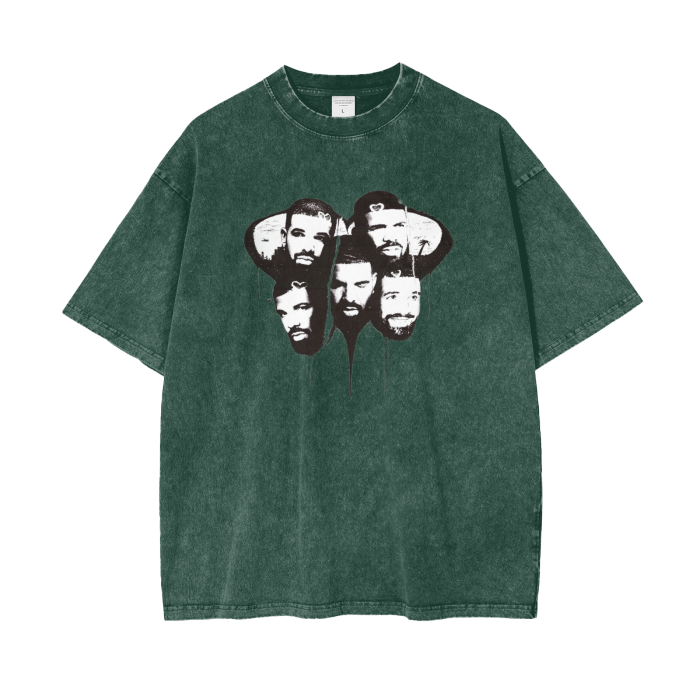 Streetwear Unisex Oversized Snow Wash T-Shirt