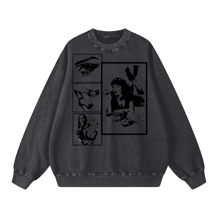 Acid Wash Oversize Sweatshirt - 360 GSM