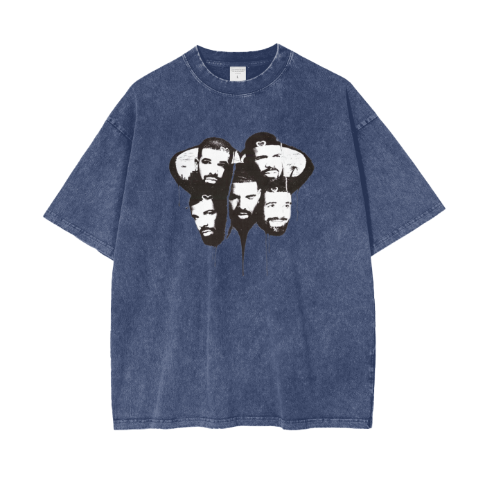 Streetwear Unisex Oversized Snow Wash T-Shirt
