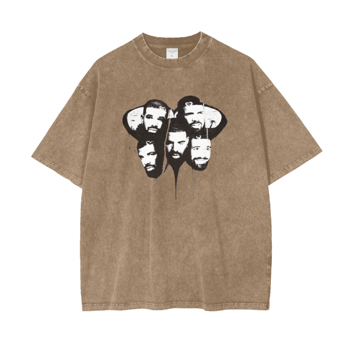 Streetwear Unisex Oversized Snow Wash T-Shirt