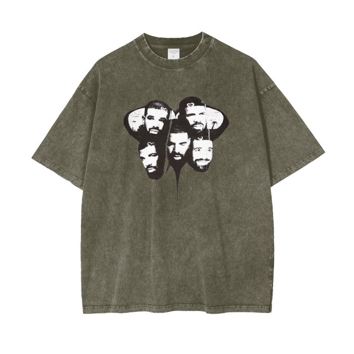 Streetwear Unisex Oversized Snow Wash T-Shirt