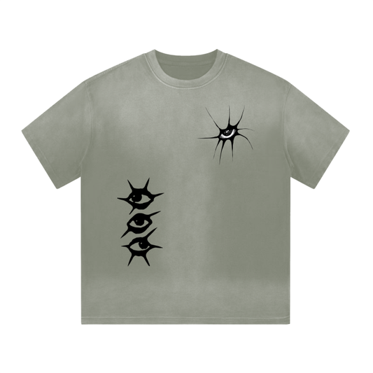 “I” Shaped Monkey Washed Drop Shoulder T-Shirt - 300 GSM