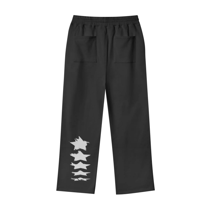 Unisex 100% Cotton Fleece Straight Wide Leg Jogger
