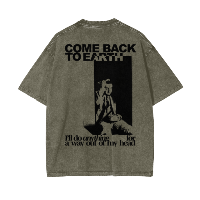 Streetwear Unisex Oversized Snow Wash T-Shirt