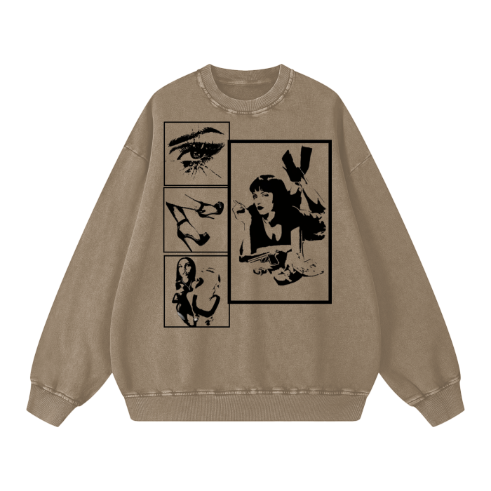 Acid Wash Oversize Sweatshirt - 360 GSM