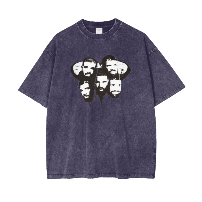 Streetwear Unisex Oversized Snow Wash T-Shirt