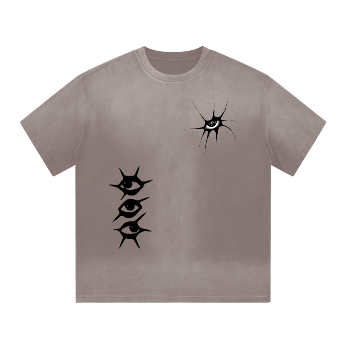 “I” Shaped Monkey Washed Drop Shoulder T-Shirt - 300 GSM