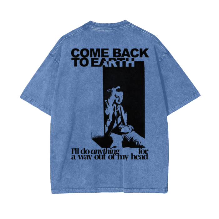 Streetwear Unisex Oversized Snow Wash T-Shirt