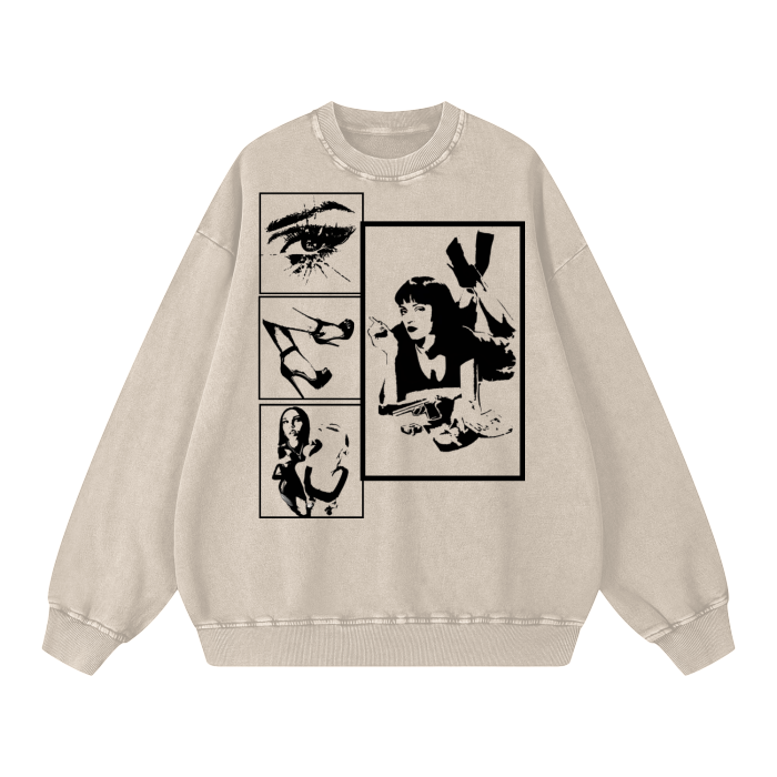 Acid Wash Oversize Sweatshirt - 360 GSM