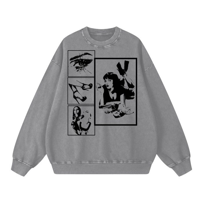 Acid Wash Oversize Sweatshirt - 360 GSM