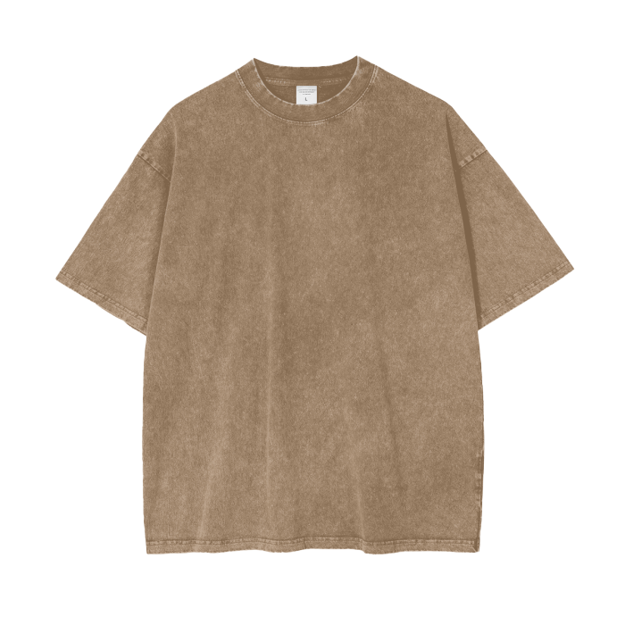Streetwear Unisex Oversized Snow Wash T-Shirt