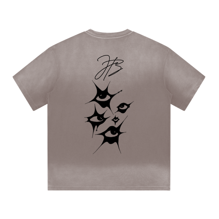 “I” Shaped Monkey Washed Drop Shoulder T-Shirt - 300 GSM