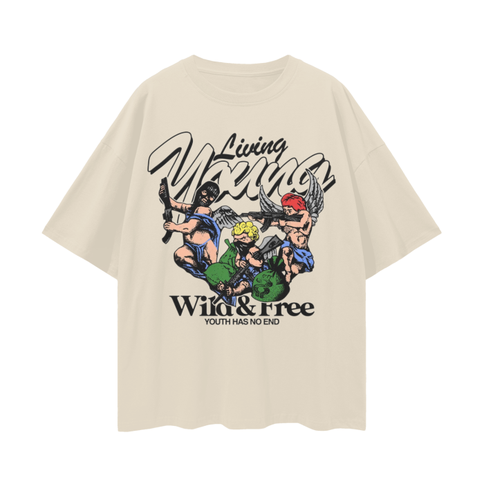 Oversize Deep Drop Shoulder Tee - 190 GSM