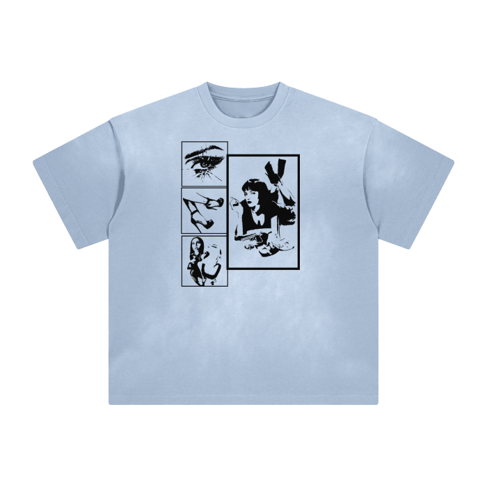 Monkey Washed All-Over Drop Shoulder T-Shirt - 250 GSM