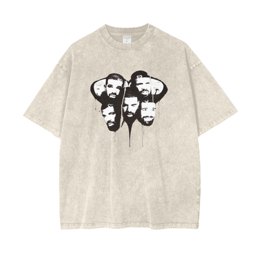 Streetwear Unisex Oversized Snow Wash T-Shirt