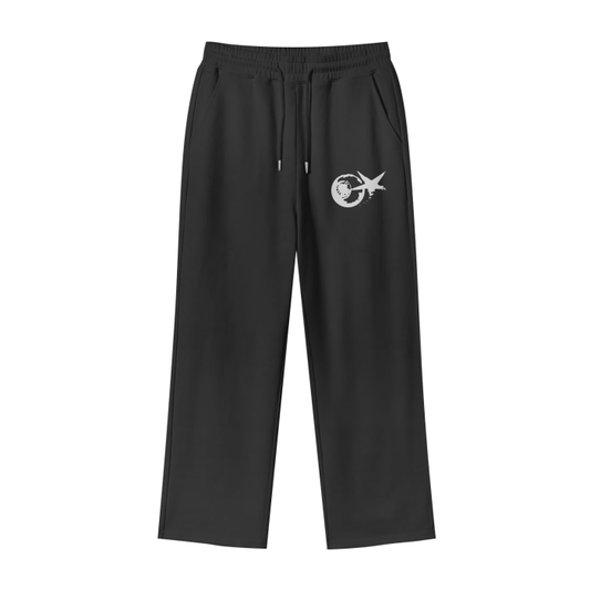 Unisex 100% Cotton Fleece Straight Wide Leg Jogger