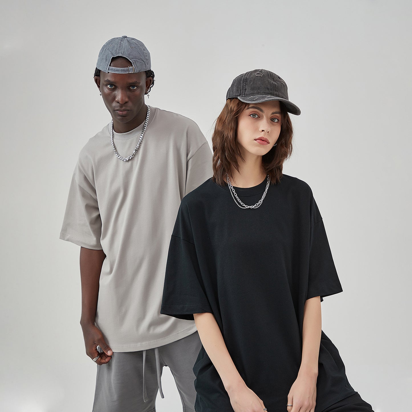 Streetwear Unisex Earth Tone Loose Fit FOG T-Shirt